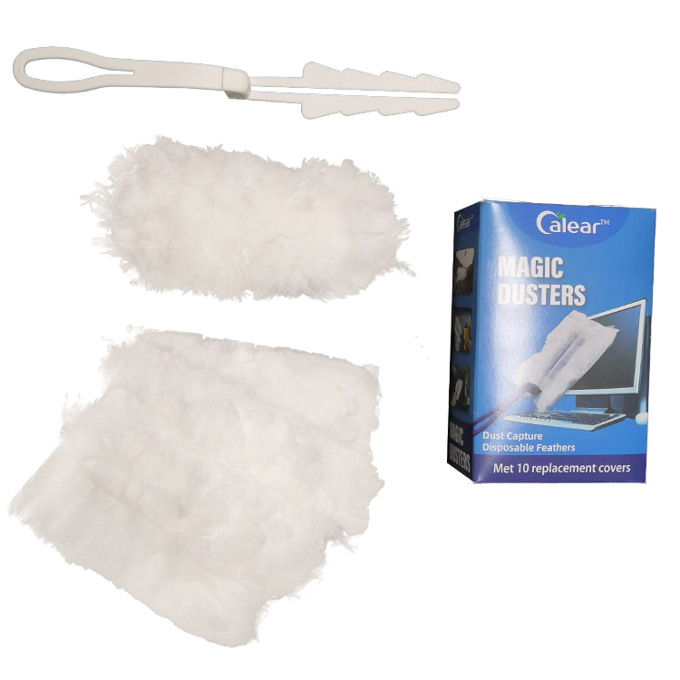  Extendable Handle Duster with 5 Disposable Microfiber Fluffy Dusters Refills