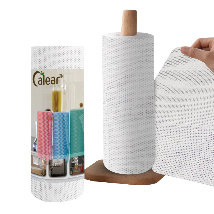 Anti-grease Absorbable Cloth Natural Color Bamboo Fiber Towel Roll